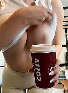 Morning Here’s Your Coffee And Boobs Sir 😉'