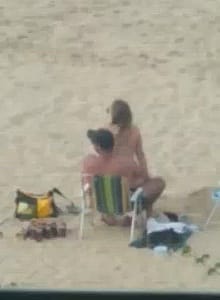 A Couple Having Sex On The Beach'