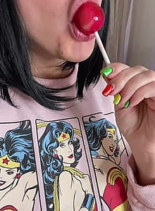 I Would Love To Replace Lollipop To Your Cock But I Have Only Rubber Thing :('