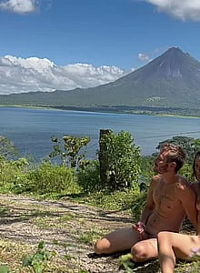 Just a typical day, masturbating in front of a volcano'