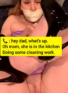 Dad called during my fuck session with mom'