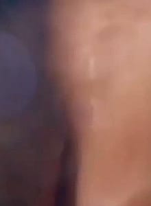 Gabbie Carter's big tits in slow motion close up during a double blowjob'