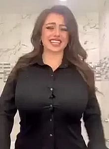 Her boobs get bigger each time she takes off a layer'